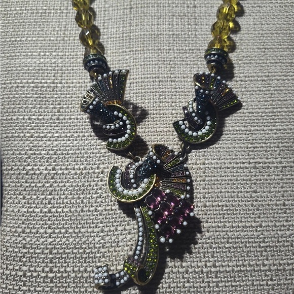 Authentic Heidi Daus Speechless Splendor Statement Multicolor Necklace - Picture 7 of 10